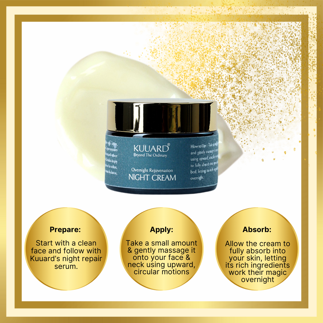 Overnight Rejuvenation Night Cream 24k gold ash & Retinol