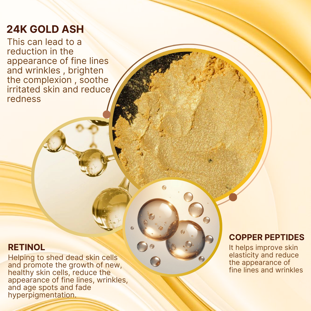 Overnight Rejuvenation Night Cream 24k gold ash & Retinol