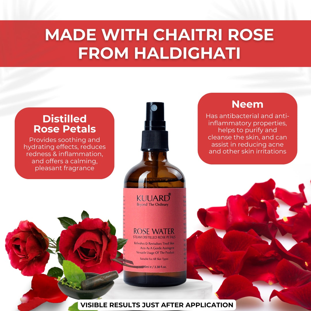 Pure Rose Water Toner Distilled Rose Petals