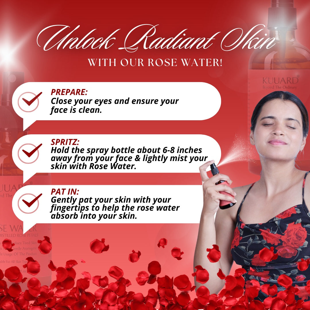 Pure Rose Water Toner Distilled Rose Petals