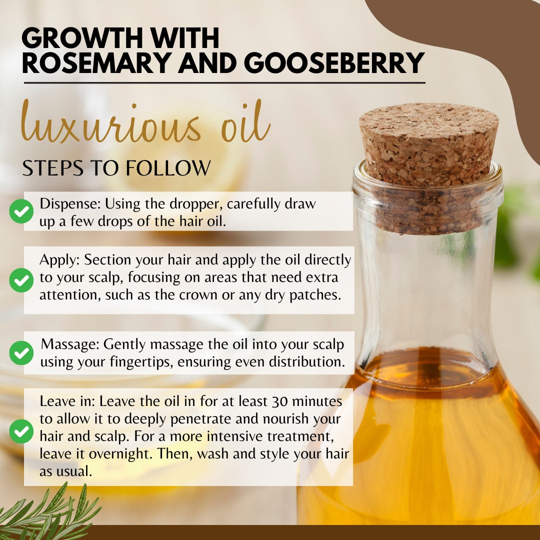 Revive & Shine Hair Oil Rosemary Extract & Grape Seed Extract