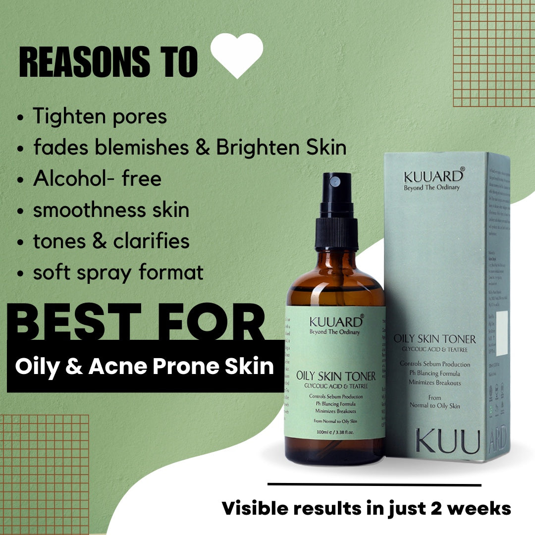 Oily Skin Toner Glycolic Acid & Tea Tree