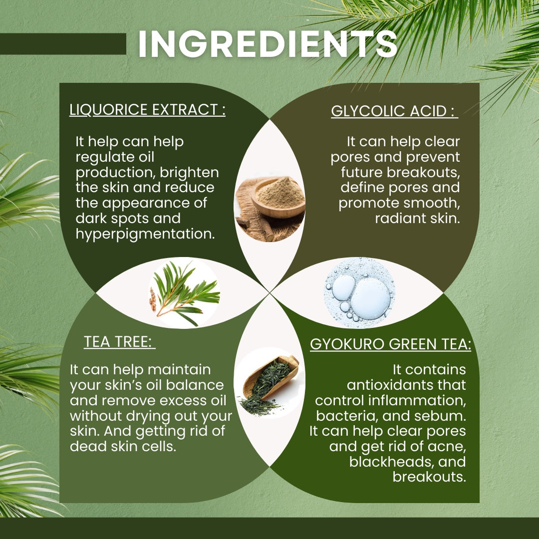 Oily Skin Toner Glycolic Acid & Tea Tree