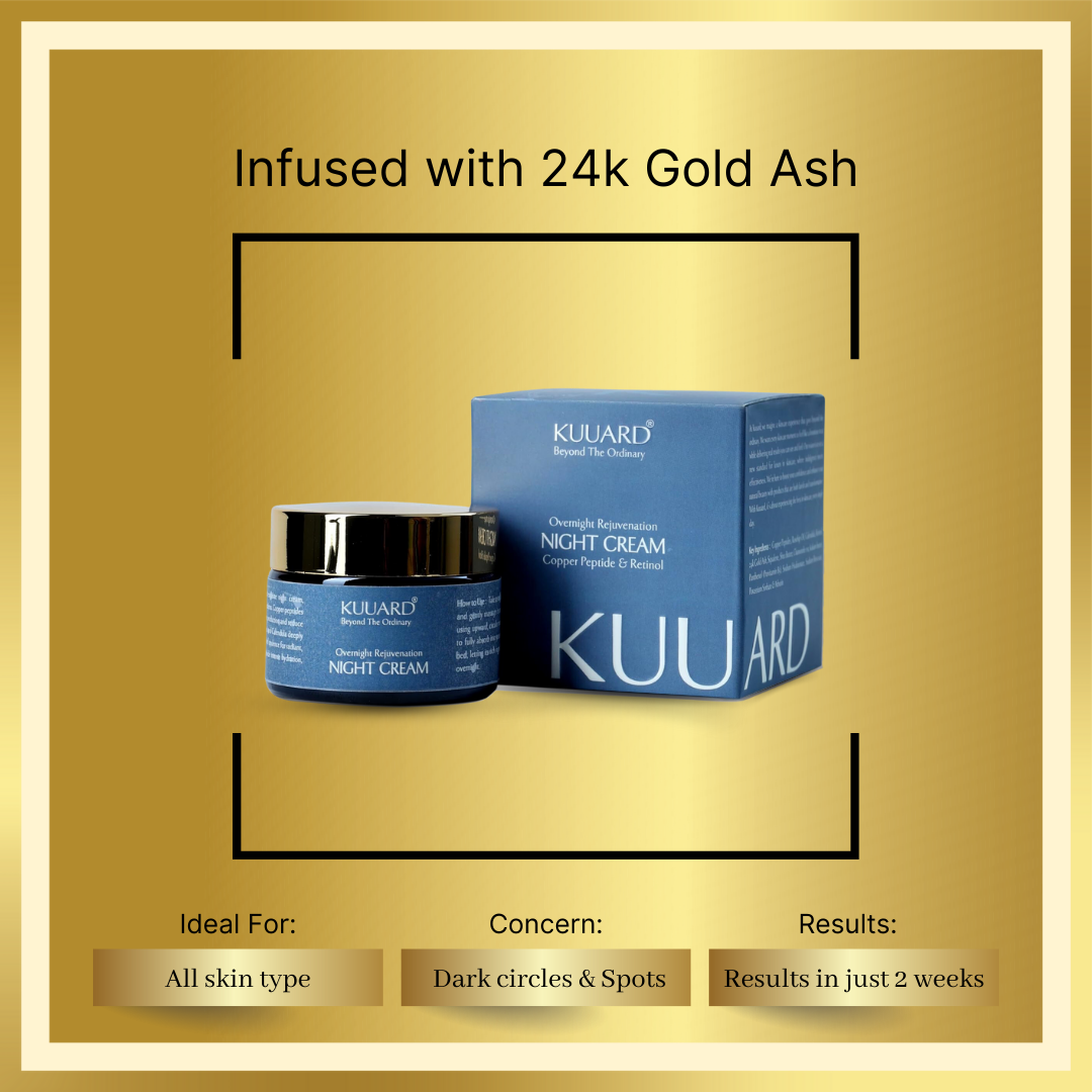 Overnight Rejuvenation Night Cream 24k gold ash & Retinol