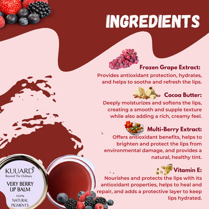 Very Berry Lip Balm Frozen Grape Extract & Cocoa Butter | Nude shade