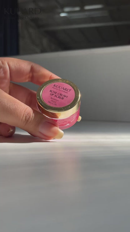Rose Crush Lip Scrub Crushed Rose petals & Pomegranate oil | Rosy Delight